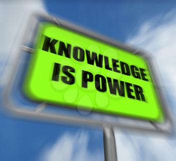 Knowledge is Power Sign Displaying Education and Development for Success