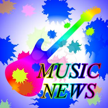 Music News Indicating Sound Track And Radios