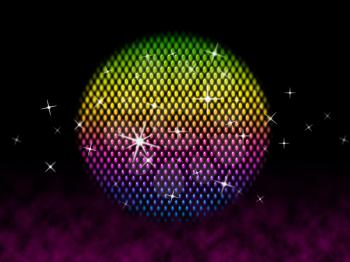 Colorful Ball Showing Colors Party And Shining
