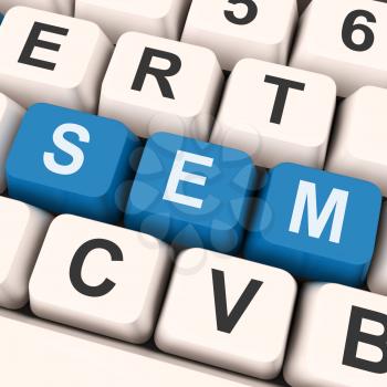 Sem Keys Showing Search Engine Marketing Or Optimization
