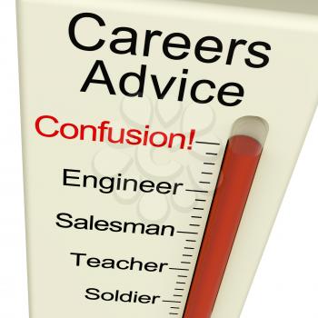 Careers Advice Meter Confusion Shows Employment Guidance And Decisions