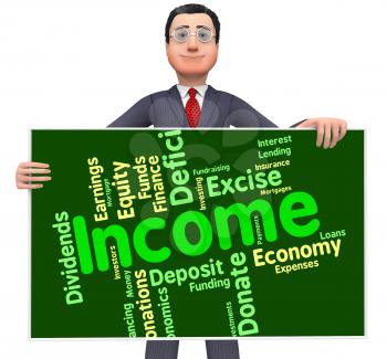 Income Word Showing Revenue Words And Earning 