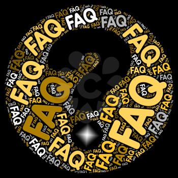 Faq Question Mark Representing Frequently Asked Questions