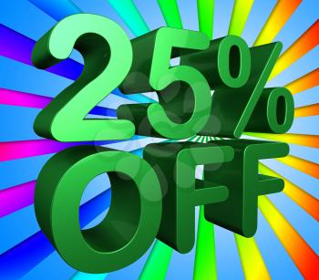 Twenty Five Percent Meaning 25% Off And Cheap
