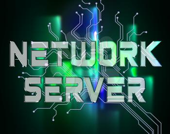 Network Server Words Means Global Communications And Connection