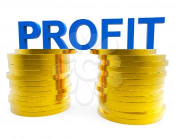 Business Profit Representing Currency Earning And Trading