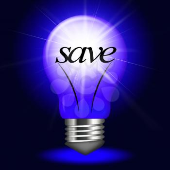 Lightbulb Save Showing Investment Bright And Finances