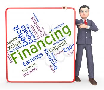 Financing Word Representing Trading Earnings And Business
