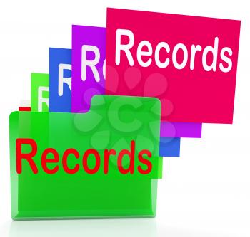 Records Folders Showing Files Reports And Evidence