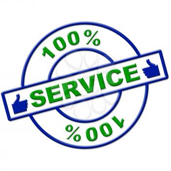 Hundred Percent Service Showing Help Desk And Advice