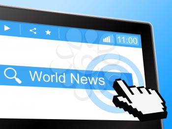 World News Representing Globe Article And Globalization