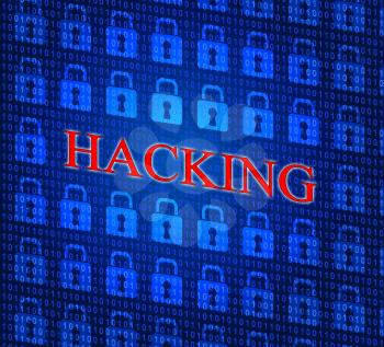 Hacking Online Showing World Wide Web And Website