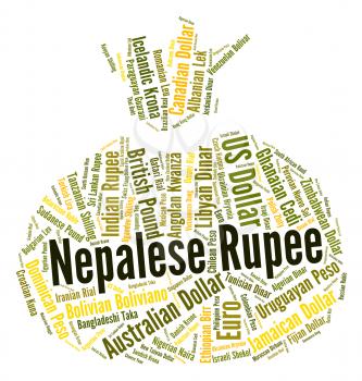 Nepalese Rupee Representing Forex Trading And Market 