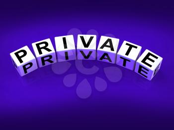 Private Blocks Referring to Confidentiality Exclusively and Privacy