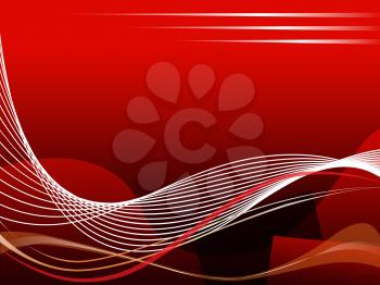 Red Curvy Background Meaning Flowing Wave Or Abstract Design