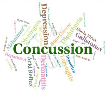 Concussion Word Indicating Ill Health And Text
