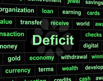 Debts Deficit Showing Finance Owning And Liabilities