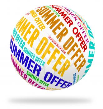 Summer Offer Indicating Hot Weather And Promotional