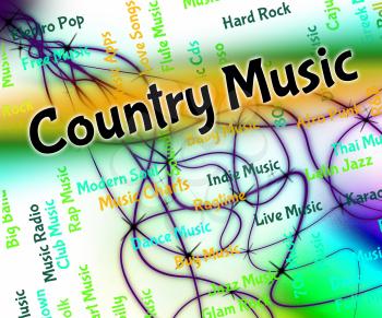 Country Music Showing Sound Tracks And Western