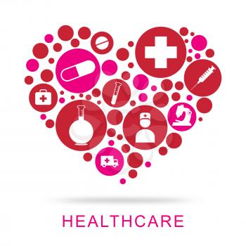 Healthcare Icons Representing Preventive Medicine And Well
