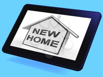New Home House Tablet Meaning Buying Or Purchasing Property