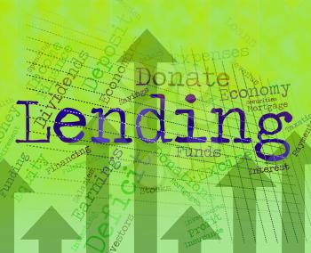 Lending Word Showing Advance Borrows And Borrow 