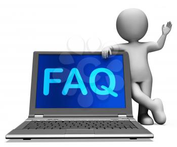 Faq Laptop And Character Showing Solution And Frequently Asked Questions