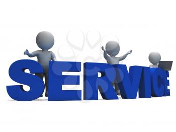 Service Word Showing Assistance Helpline Or Helpdesk