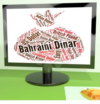 Bahraini Dinar Showing Foreign Currency And Bhd 