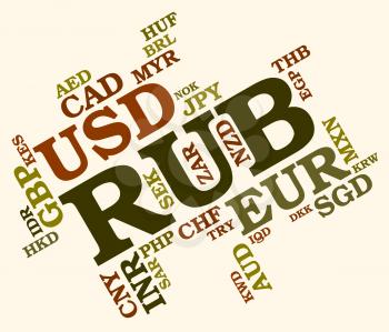 Rub Currency Showing Russian Rubles And Fx