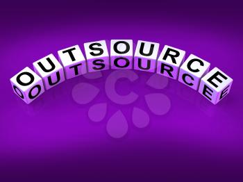 Outsource Blocks Showing Outsourcing and Contracting Employment