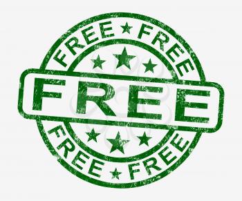 Free Stamp Showing Freebie and Promos