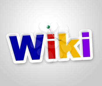 Wiki Sign Representing World Wide Web And Website