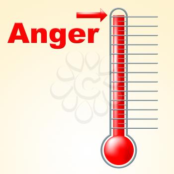 Thermometer Anger Showing Angry Cross And Celsius