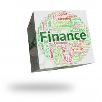 Finance Word Representing Commerce Wordclouds And Text
