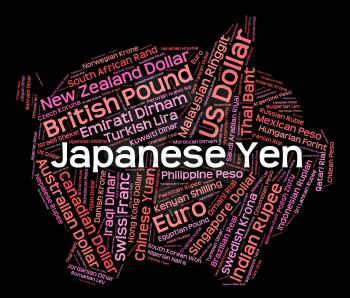 Japanese Yen Indicating Foreign Exchange And Market 