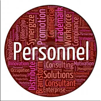 Personnel Word Representing Labour Force And Text