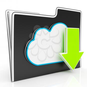 Download Arrow And Cloud File Shows Downloading By Ftp