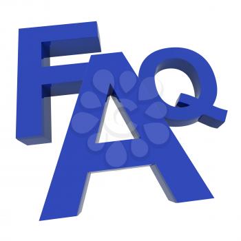 FAQ Word In Blue Showing Information Questions And Answers