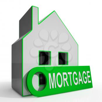 Mortgage House Showing Owing Money For Property