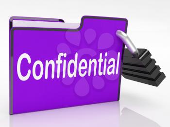 Security Confidential Representing Secrecy Classified And Administration