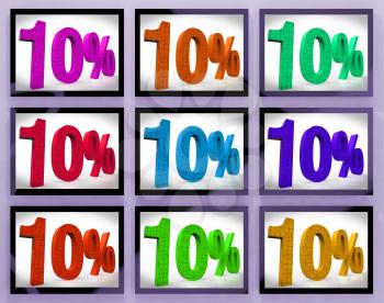 10% On Monitors Showing Several Discounts And Promotions
