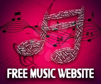 Free Music Website Meaning Without Charge And Freebie