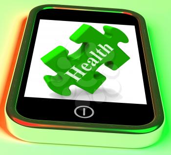 Health Smartphone Meaning Looking After Yourself And Wellbeing