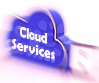 Cloud Services Cloud USB drive Showing Online Computing Services Or Assistance