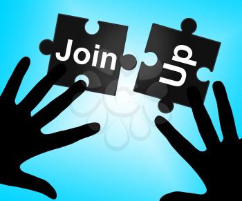 Join Up Meaning Subscribing Membership And Member