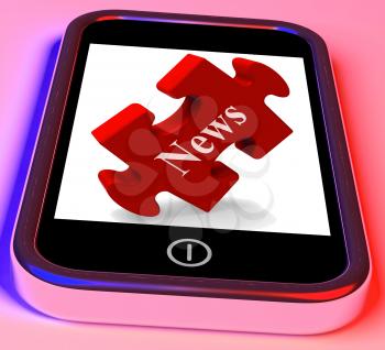 News Smartphone Showing Read Or Watch Latest  Updates On Web