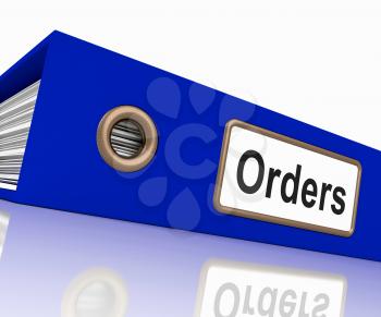 Orders File Containing Sales Reports And Documents