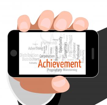 Achievement Word Indicating Achieving Wordclouds And Success