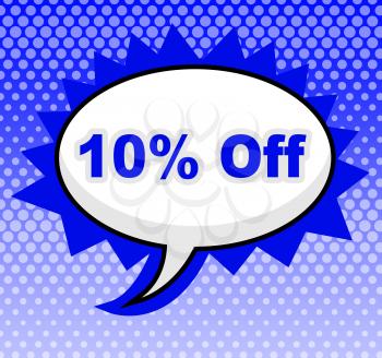 Ten Percent Off Showing Advertisement Sale And Promotion